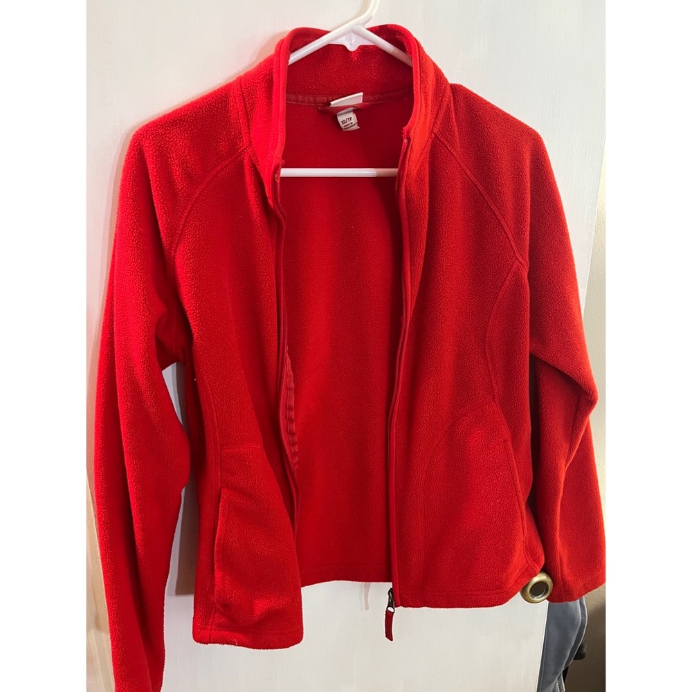 Red fleece jacket